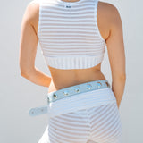 Bandie Top - White Crochet