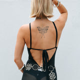 O-Ring Jumpsuit - Mesh Stripe