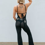 O-Ring Jumpsuit - Mesh Stripe