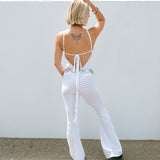 O-Ring Jumpsuit - White Crochet