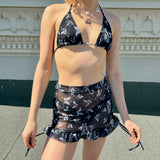 Butterfly Mesh Skirt Set