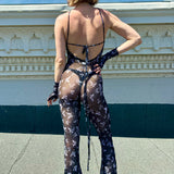 O-Ring Jumpsuit - Butterfly Mesh