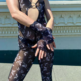 Fingerless Gloves - Butterfly Mesh