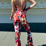 O-Ring Jumpsuit -Flower Power