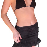 Black Eyelet Skirt Set