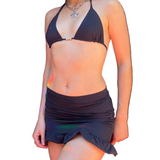 Jet Black Skirt Set