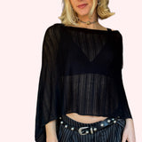 Stripe Knit Poncho