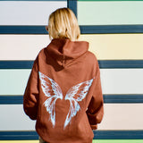 The Butterfly Hoodie - Brown X Blue
