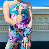 Fingerless Gloves - Psy Butterfly