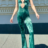 O-Ring Jumpsuit - Green Tie Dye