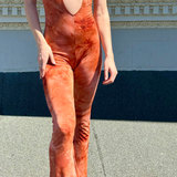 O-Ring Jumpsuit - Orange Tie Dye
