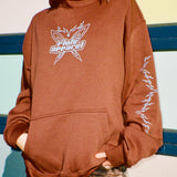 The Butterfly Hoodie - Brown X Blue