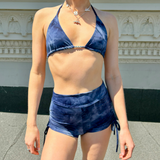 Blue Tie Dye Shortie Set