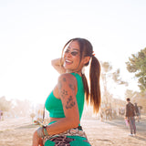 Green X Cheetah STARGIRL Shorts image 0