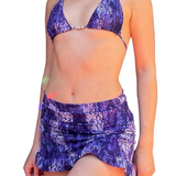 Purple Python Skirt Set